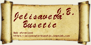 Jelisaveta Bušetić vizit kartica
